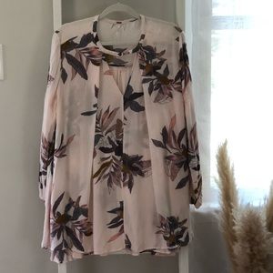 Free People Floral Pink Tunic